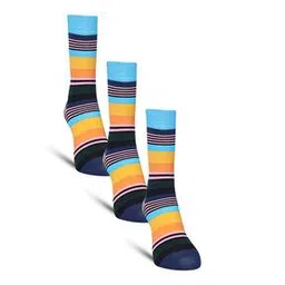 dollar Pack of 3 Striped Mid-Calf Length Socks-picture-36