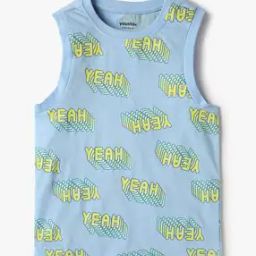 yousta Boys Typographic Print Relaxed Fit Round-Neck T-Shirt-picture-41