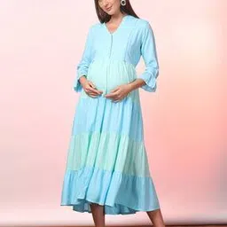 aanyor Women Colourblock Tiered Dress-picture-46