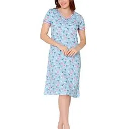 bodycare Floral Print Scoop-Neck Nightie-picture-47