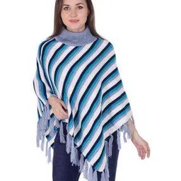 joe hazel Striped Shrug with Fringes-picture-22