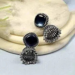 biba Women Stone-Studded Jhumka Earrings-picture-35