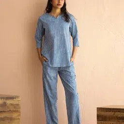 say Women Striped Nightwear Set-picture-33