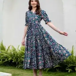 mizaz Women Floral Fit and Flare Dress-picture-30