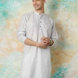 melange by lifestyle Men Abstract Long Kurta-picture-20