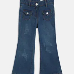 blue giraffe Bootcut Jeans with Insert Pocket-picture-50