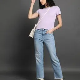 levi's Women Lightly Washed & Distressed Regular Fit Jeans-picture-12