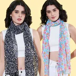 anvi be yourself Pack of 2 Women Printed Scarves-picture-15
