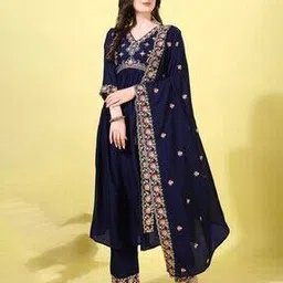 svaraa Women Embroidered Anarkali Kurta Set-picture-23