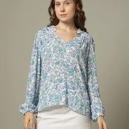 marks & spencer Notch Neck Popover Blouse-picture-13