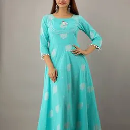 glam roots Floral Printed Fit And Flare  Dress-picture-28