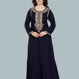 sanaa Women Embroidery Round Neck Nightgown-picture-13