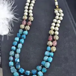 binnis wardrobe Women Gold-Plated Beaded Dual Layered Long Necklace-picture-46