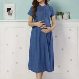 Women Washed A-Line Dress-image-89