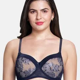 amante Padded Non-Wired Full Coverage Satin Touch Lace Bra  - BRA87901-picture-39