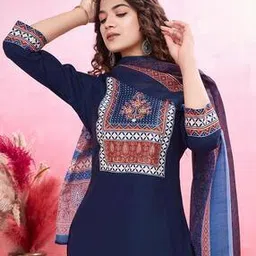 mojilaa Women Geometric Straight Kurta Set-picture-13