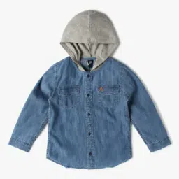 gap kids Organic Cotton Hooded Button-Down Shirt-picture-37