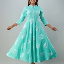 glam roots Floral Printed Collar-Neck Dress-picture-52
