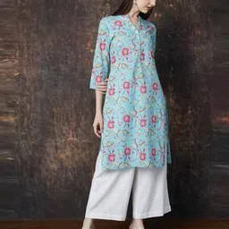 melange by lifestyle Women Floral Print Straight Kurta-picture-50