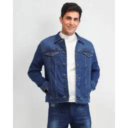 u.s. polo assn. Men Regular Fit Denim Jacket with Flap Pockets image 1