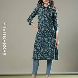 nyrika Women Floral Print A-Line Kurta with Insert Pocket-picture-11