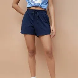 ginger by lifestyle Women Mid Rise Cotton Shorts-picture-10