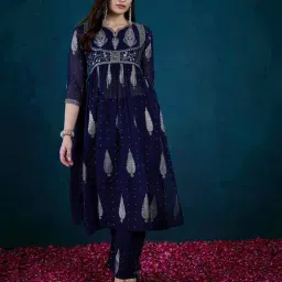 tanuka Women Embroidery A-line Kurta Set image 1