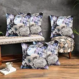 tesmare Set of 5 Floral Print Cushion Covers 16" x 16"-picture-29