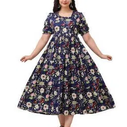 Women Floral Print Fit & Flare Dress-image-6