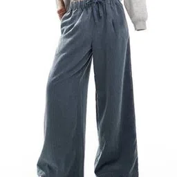 Cord Wide-Leg Pull-On Trousers-image-71