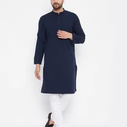 even Striped Mandarin Collar Long Kurta-picture-26
