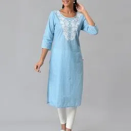 aurelia Polka-Dot Print Straight Kurta-picture-15