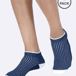air garb Pack of 2 Women Striped Ankle-Length Socks-picture-31