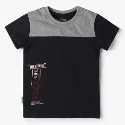 gini & jony Boys Colourblock Regular Fit Crew-Neck T-Shirt image 1