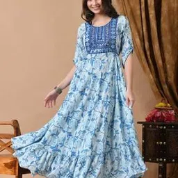 ftdiva Woman Floral Anarkali Kurta-picture-14