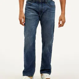 levi's Men 513 Lightly Washed Slim Straight Jeans image 1