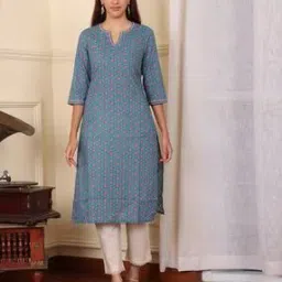 Women Floral Print Straight Kurta-picture-48