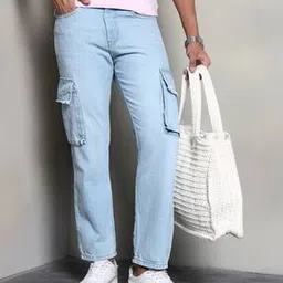 Shein Ankle Length Straight Cargo Jeans-picture-32