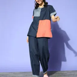 banno's swagger Women Colourblock Top & Pyjamas Set image 1