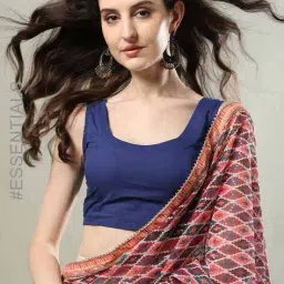 nyrika Women Smoked Sleeveless Side-Open Cotton Blouse image 1