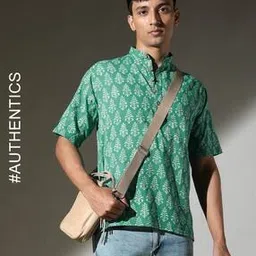 indie picks Hand-Dyed Handblock Print Double Dabu Short Cotton Kurta-picture-34