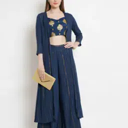 purple state Women Floral Print Pant-Suit Set-picture-14