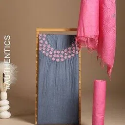 indie picks Hand Dyed Embroidery Unstitched Dress Material-picture-25