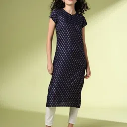 acai Women Printed Straight Kurta image 1