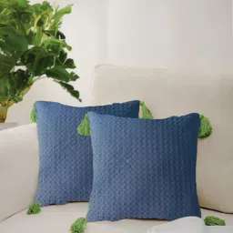 urban space Set of 2 Patterned Cotton Cushion Covers 18" x 18" image 1