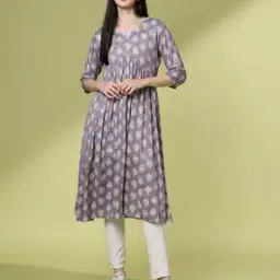 acai Women Paisley Print Flared Kurta-picture-38