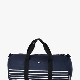 tommy hilfiger Striped Duffel Bag with Detachable Strap-picture-48