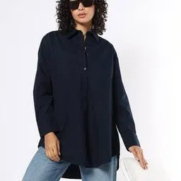 buda jeans co Women Relaxed Fit High-Low Longline Shirt-picture-49