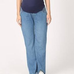 the mom store Women Wide-Leg Maternity with Belly Support Jeans-picture-41