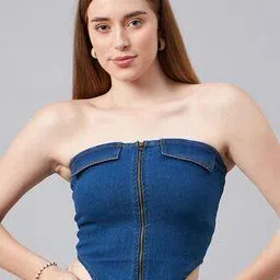 orchid blues Women Fitted Denim Top-picture-53